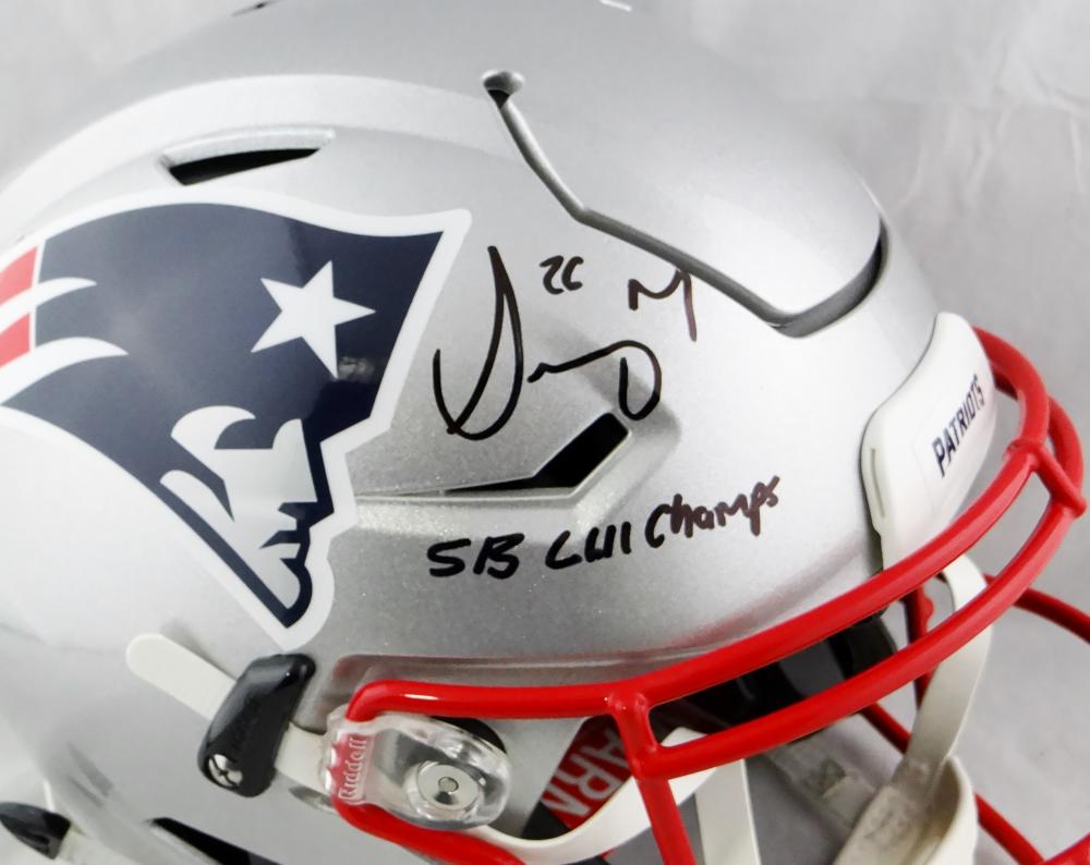 sony michel signed helmet