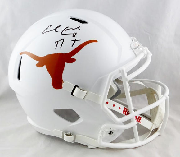 Earl Campbell Autographed Texas Longhorns F/S Speed Helmet w/HT - JSA W Auth *Black Image 1