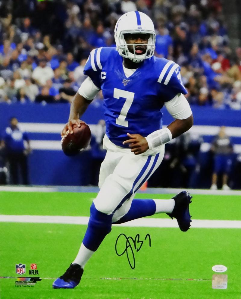 Indianapolis Colts Jacoby Brissett Autographed Blue Jersey Beckett