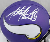 Adrian Peterson Autographed Minn Vikings  Mini Helmet - Beckett Auth *White