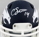 Courtland Sutton Autographed Denver Broncos AMP Speed Mini Helmet- JSA W Auth *White