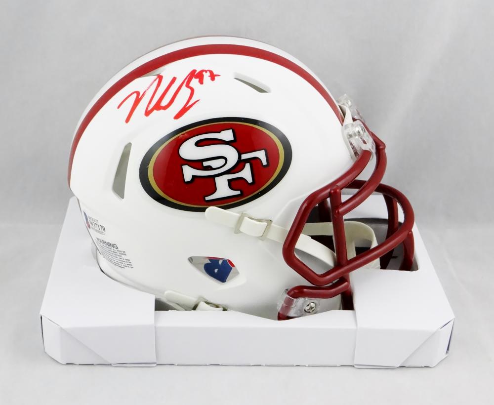 NICK BOSA AUTOGRAPHED SAN FRANCISCO 49ERS SPEED MINI HELMET BECKETT