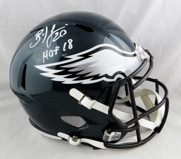 Brian Dawkins Autographed Eagles Full Size Speed Helmet w/HOF - Beckett Auth *White