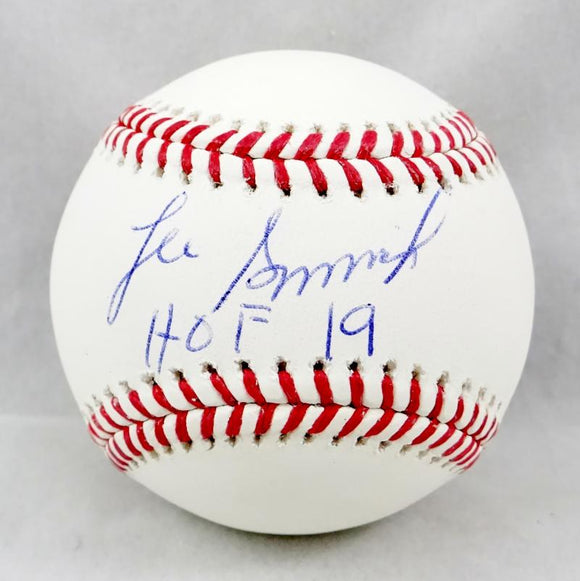Lee Smith Autographed Rawlings OML Baseball w/HOF 19 - Beckett Auth *Blue