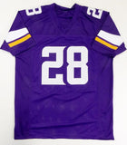 Adrian Peterson Autographed Solid Purple Pro Style Jersey- Beckett Auth *2