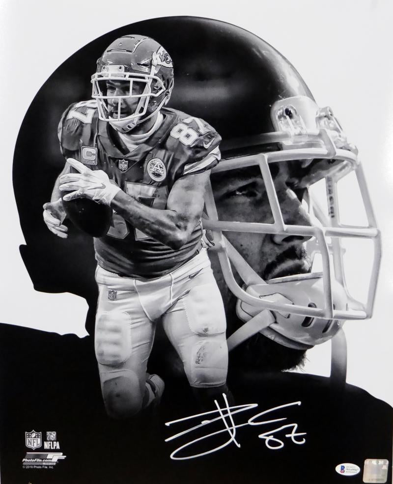 Travis Kelce Autographed Signed Kansas City Chiefs 16X20 Running  Photo-Beckett W Holo