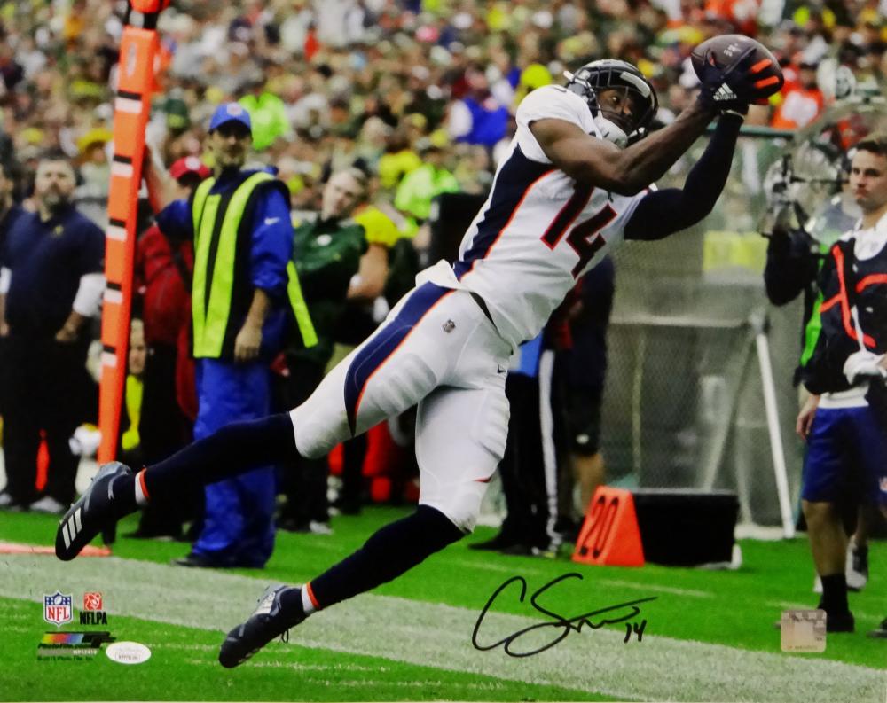 Courtland Sutton Autographed Broncos 16x20 Sideline Catch PF Photo- JS –  The Jersey Source