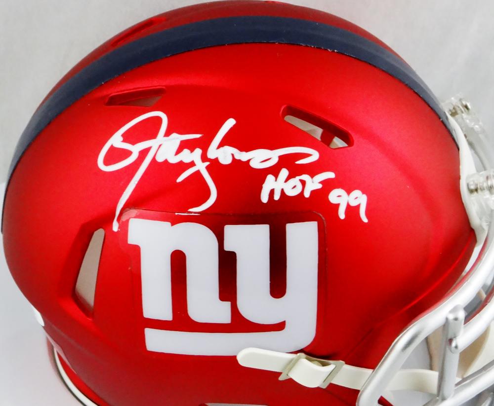 Lawrence Taylor Autographed New York Giants Blaze Mini Helmet w/HOF- J –  The Jersey Source