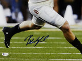 Baker Mayfield Autographed Oklahoma Sooners 16x20 Running w/ Ball Photo- Beckett Auth