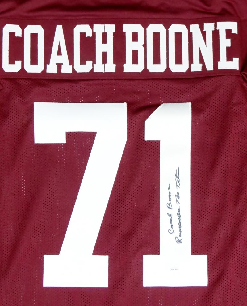 Coach Herman Boone Autographed Maroon College Style Jersey w/Insc