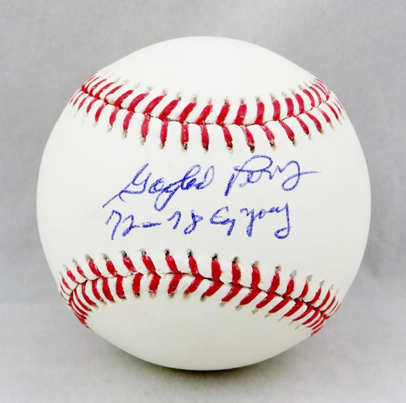 Gaylord Perry Autographed Rawlings OML Baseball w/ 72, 78 Cy Young - SGC Auth