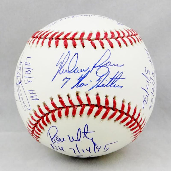 No Hitters Autographed Rawlings OML Baseball w/ 10 Signatures - JSA Auth