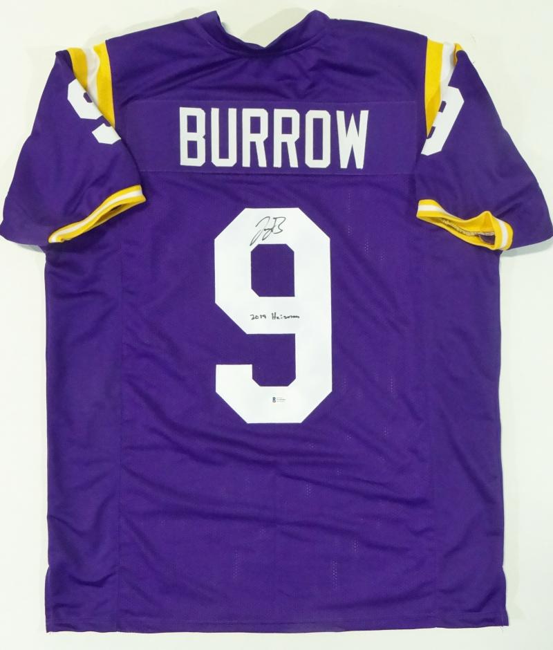 Joe Burrow Autographed Purple College Style Jersey w/ Heisman