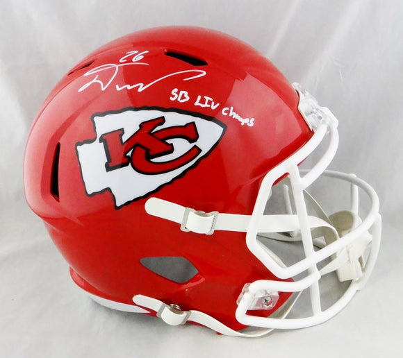 Damien Williams Autographed Kansas City Chiefs F/S Speed Helmet w/SB Champs - Beckett Auth *White