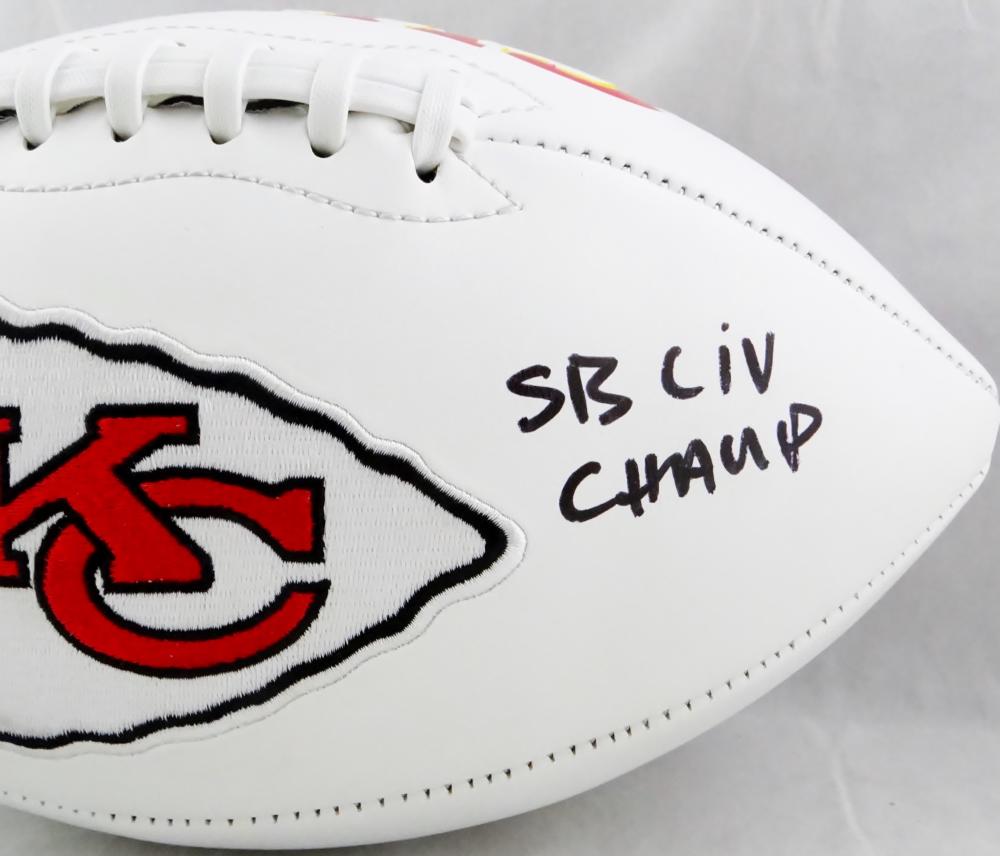 Travis Kelce Signed Chiefs Logo Football (Beckett COA)