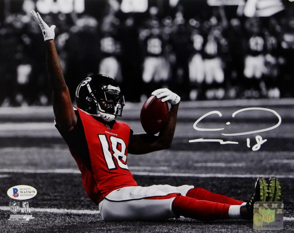 Calvin Ridley Autographed Atlanta Falcons 8x10 PF Sitting Celebration – The  Jersey Source