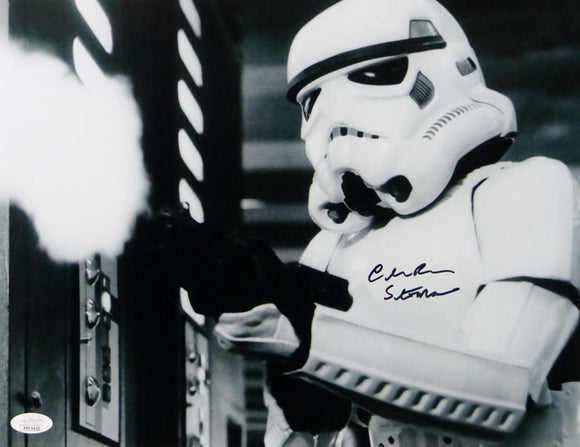 Chris Bunn Autographed 11x14 Firing Gun Photo w/ Stormtrooper - JSA Auth *Black