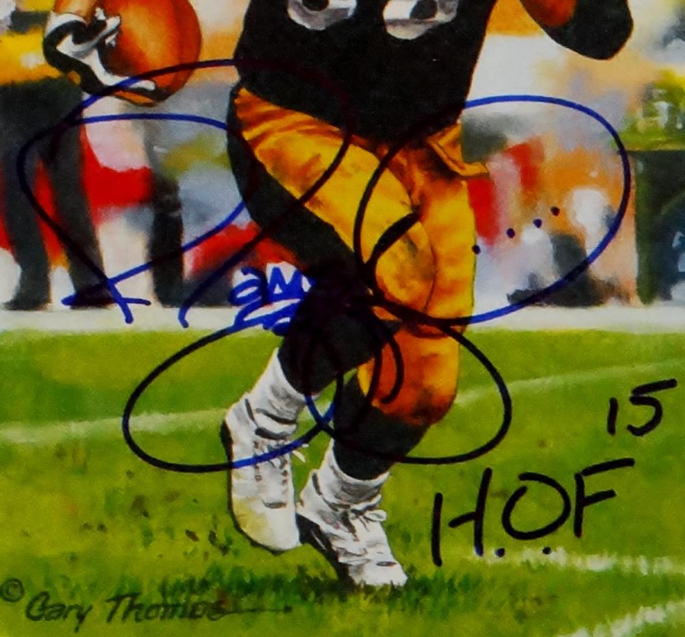 Jerome Bettis Autographed Signed Pittsburgh Steelers Goal Line Art Card JSA  - Autographs