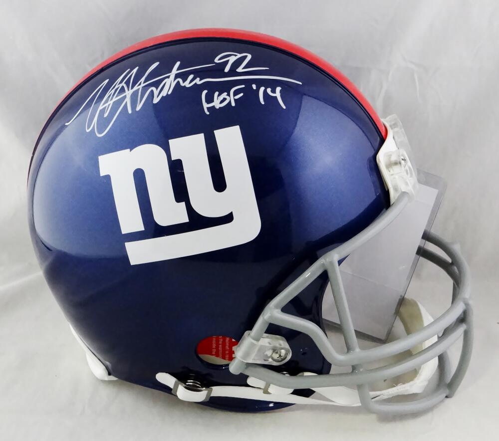 Michael Strahan New York Giants Autographed White Logo Football