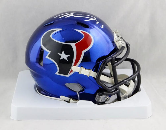 Will Fuller Autographed Houston Texans Chrome Mini Helmet- JSA W Auth *White WF