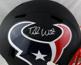 Deshaun Watson Autographed Houston Texans F/S Flat Black Speed Helmet - JSA W Auth *Silver