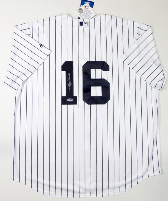 Whitey Ford Autographed New York Yankees White P/S Majestic Jersey - PSA Auth *1