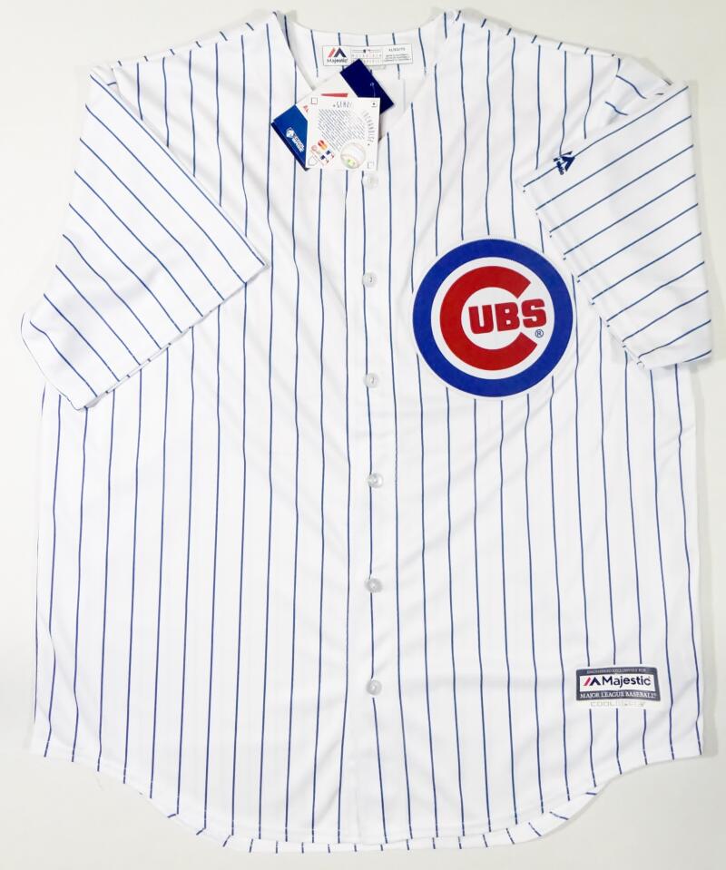 Ernie Banks Autographed P/S Majestic Chicago Cubs Jersey - TriStar