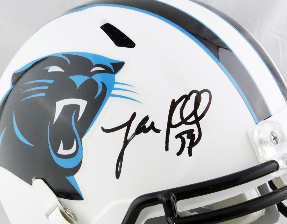 Christian McCaffrey Autographed Hand Signed Carolina Panthers Lunar Eclipse  White Full Size Speed Helmet Beckett Witnessed