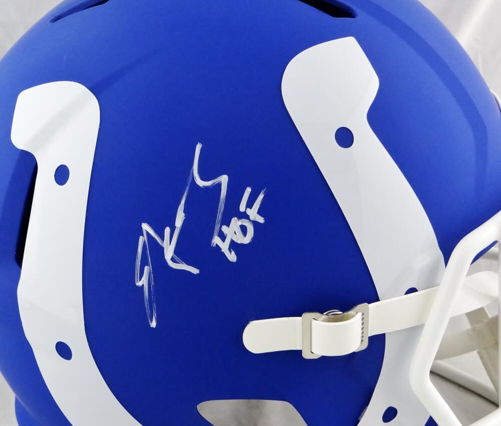 Edgerrin James Autographed Indianapolis Colts Flat White Mini Helmet - –  The Jersey Source