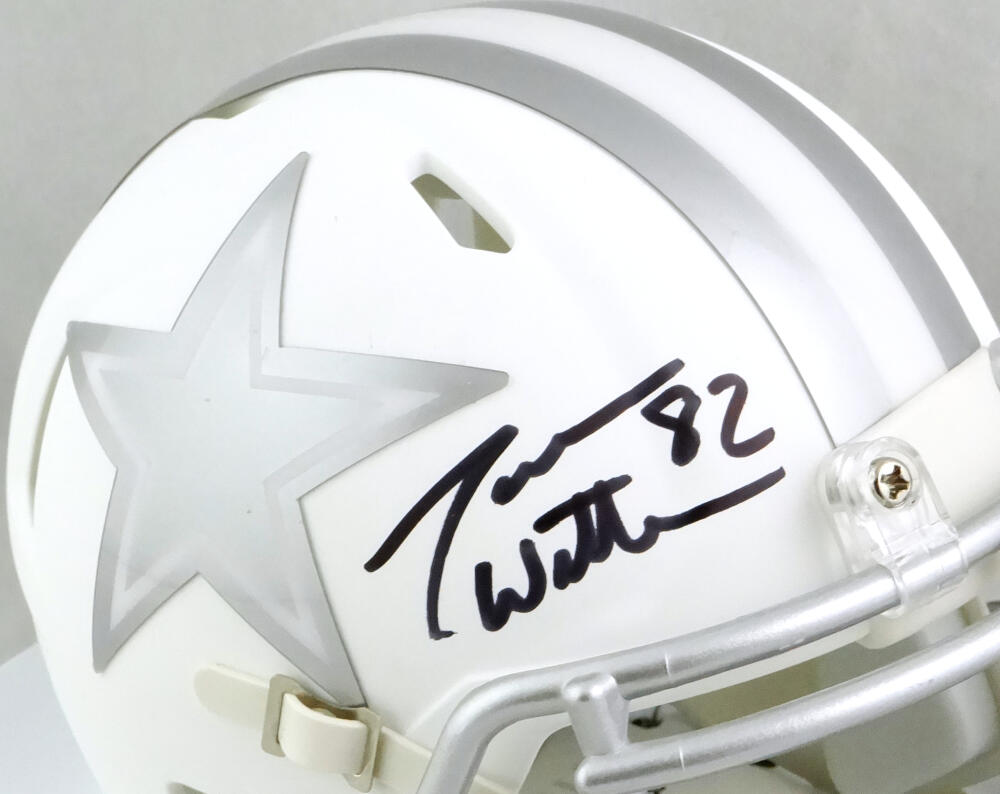 Jason Witten Autographed Dallas Cowboys ICE Mini Helmet- Beckett Auth *Black