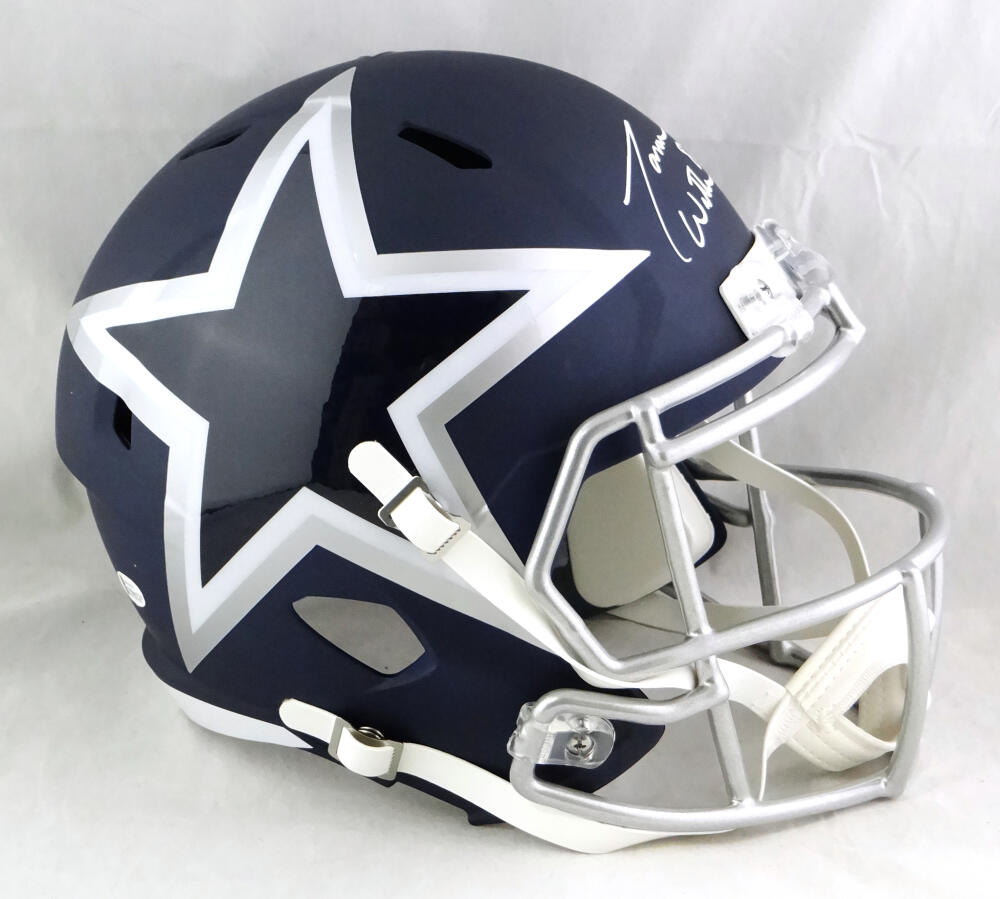 Cowboys Jason Witten Signed Flash Full Size Speed Rep Helmet BAS Wit