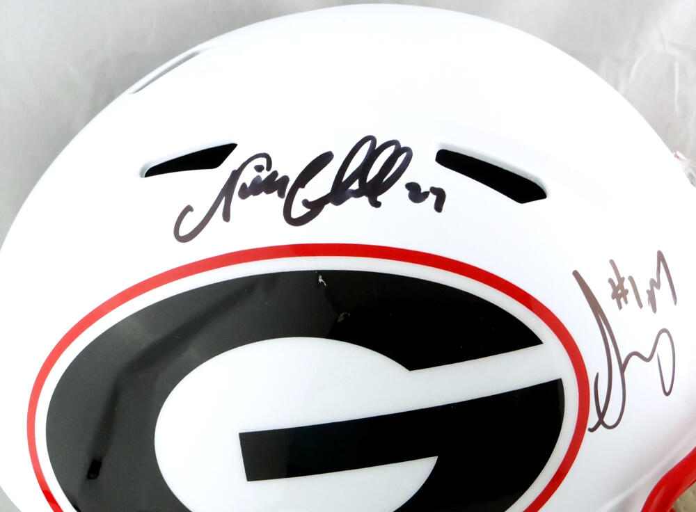 Sony Michel Autographed Signed Georgia Bulldogs Speed Mini Helmet Beckett