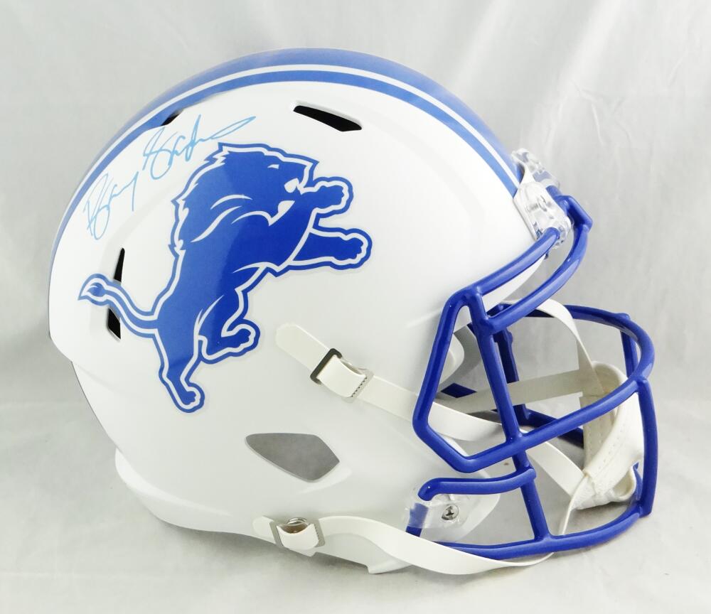 Barry Sanders Signed Detroit Lions Lunar Eclipse White