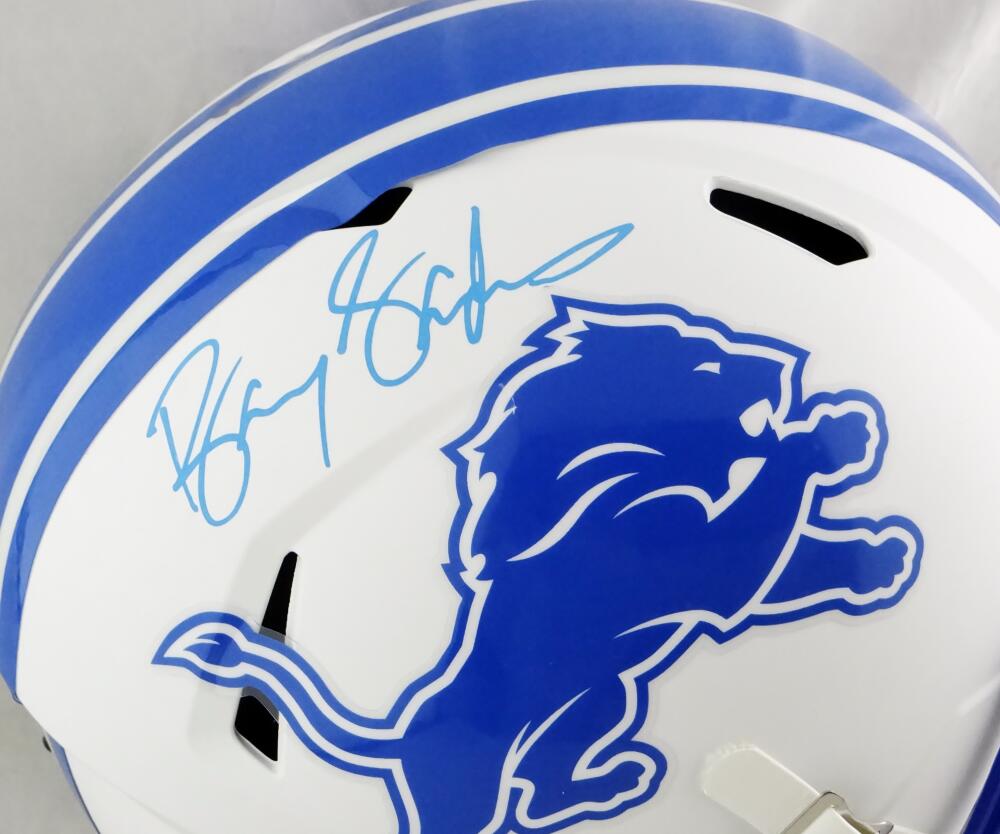 Barry Sanders Signed Detroit Lions Eclipse Black Matte Riddell