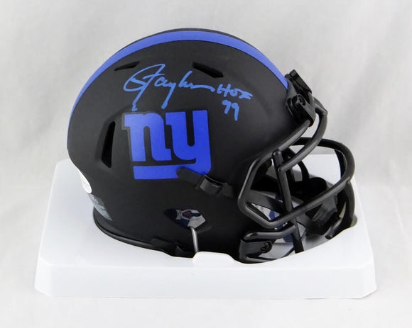 Lawrence Taylor Autographed NY Giants Eclipse Speed Mini Helmet w/HOF- Beckett W *Blue