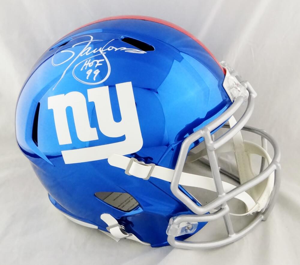 Lawrence Taylor Autographed New York Giants F/S Chrome Helmet w