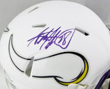 Adrian Peterson Autographed Minn Vikings Flat White Mini Helmet - Beckett W Auth *Purple