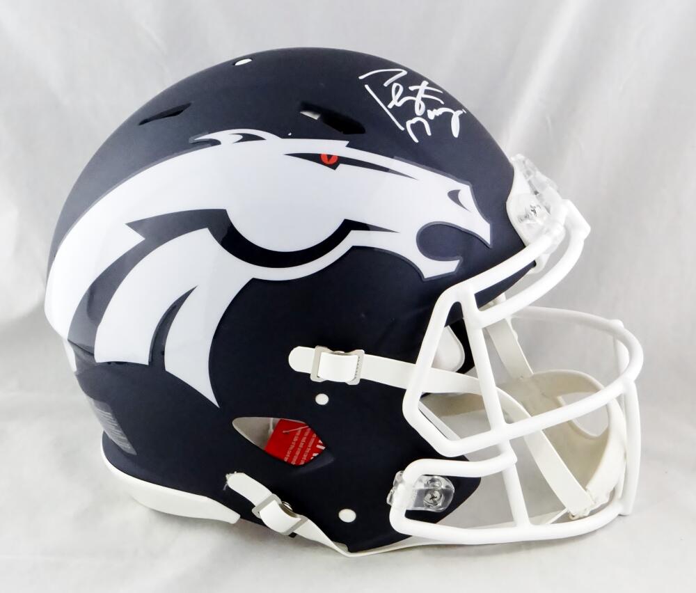 Peyton Manning Signed Denver Broncos F/s Amp Speed Helmet