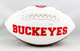 Joey Bosa Autographed Ohio State Buckeyes Logo Football w/ 2014 Nat'l Champs- JSA W Auth