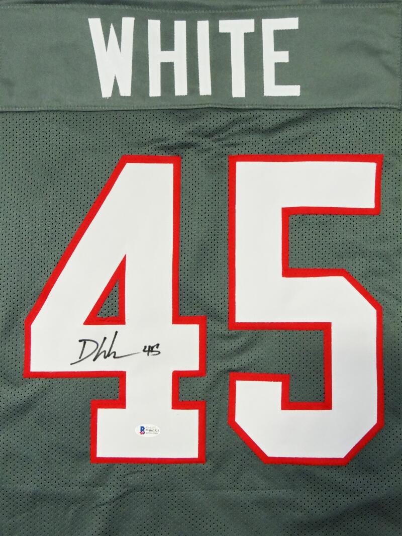 Devin White Autographed Signed Red/Black Pro Style Jersey- Beckett