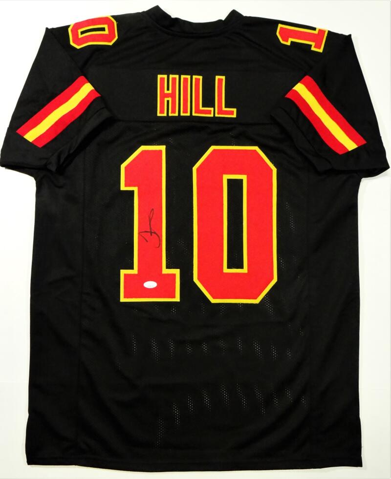 Tyreek Hill Autographed Pro Style Football Jersey Black (JSA)