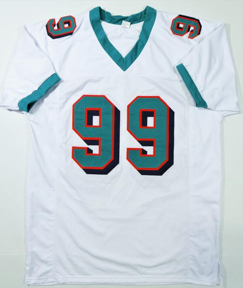 Jason Taylor Miami Dolphins Autographed Orange Mitchell & Ness