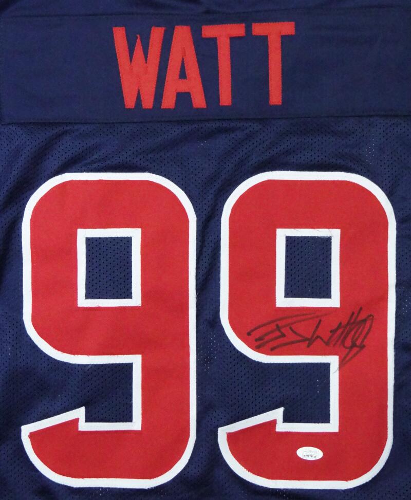 JJ Watt Autographed Blue Color Rush Pro Style Jersey - JSA W Auth