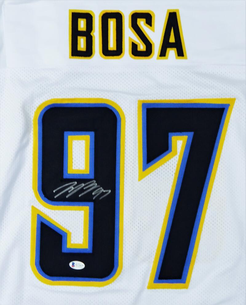 Joey Bosa Autographed White Pro Style Jersey - Beckett W Auth *9 – The  Jersey Source
