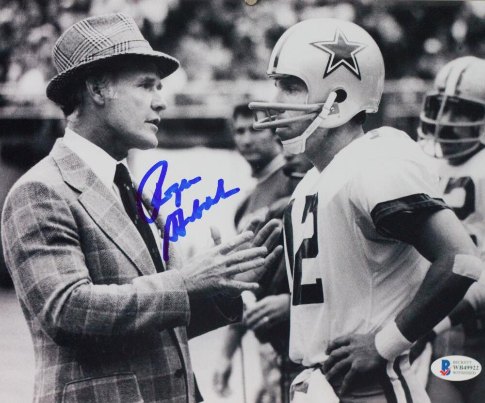 ROGER STAUBACH SIGNED AUTOGRAPH 11x14 PHOTO