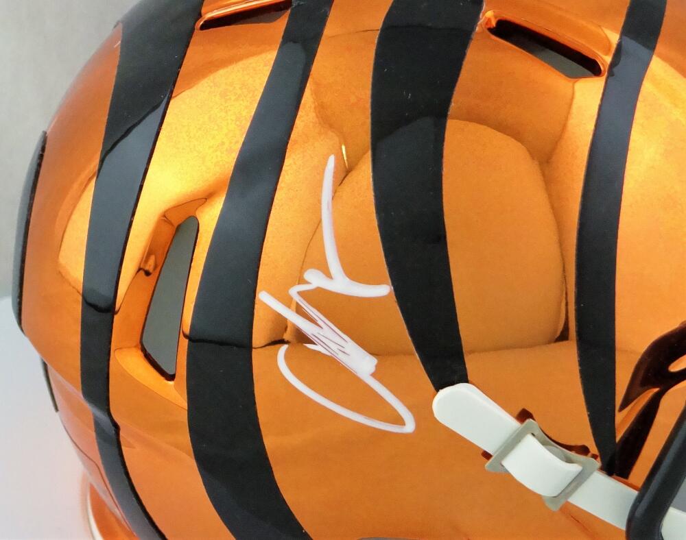 Chad Johnson Autographed Cincinnati Bengals Mini Helmet (JSA)