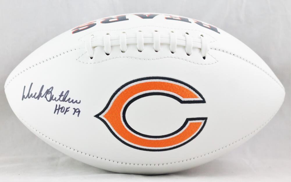 Dick Butkus Autographed Chicago Bears Logo Football w/ HOF 79 - JSA W – The  Jersey Source