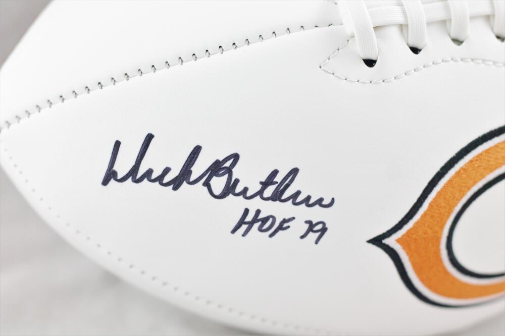 Dick Butkus Autographed Chicago Bears Logo Football w/ HOF 79 - JSA W – The  Jersey Source