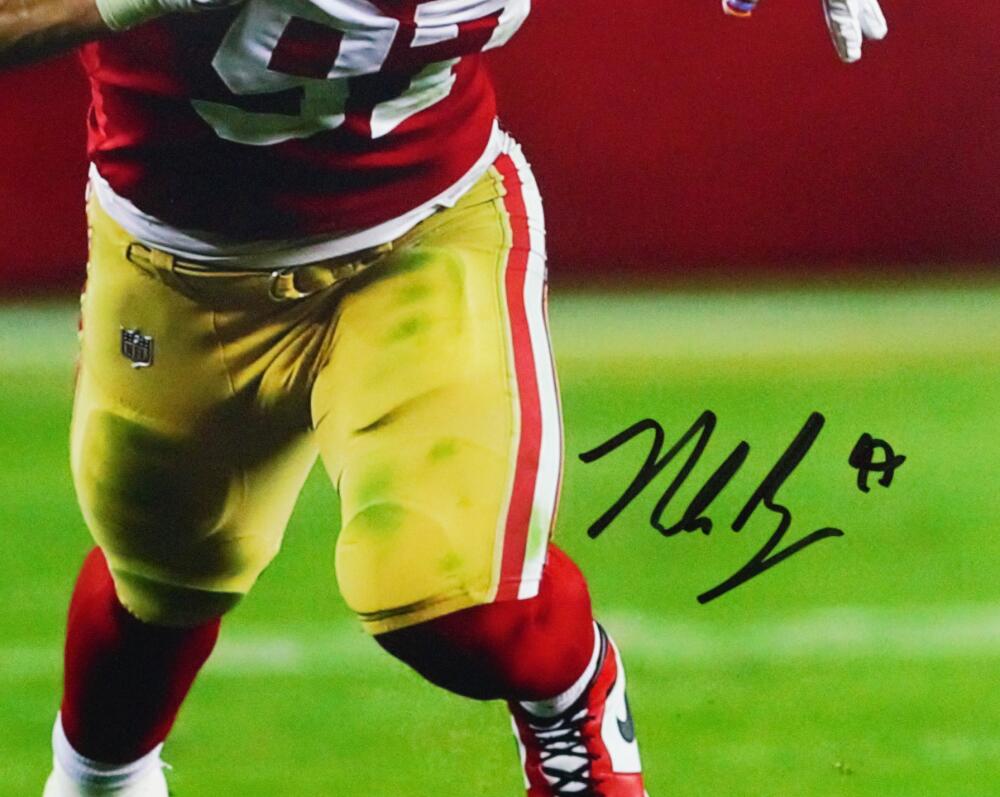 Nick Bosa Autographed San Francisco 49ers 16x20 Flexing PF Photo- Beck –  The Jersey Source