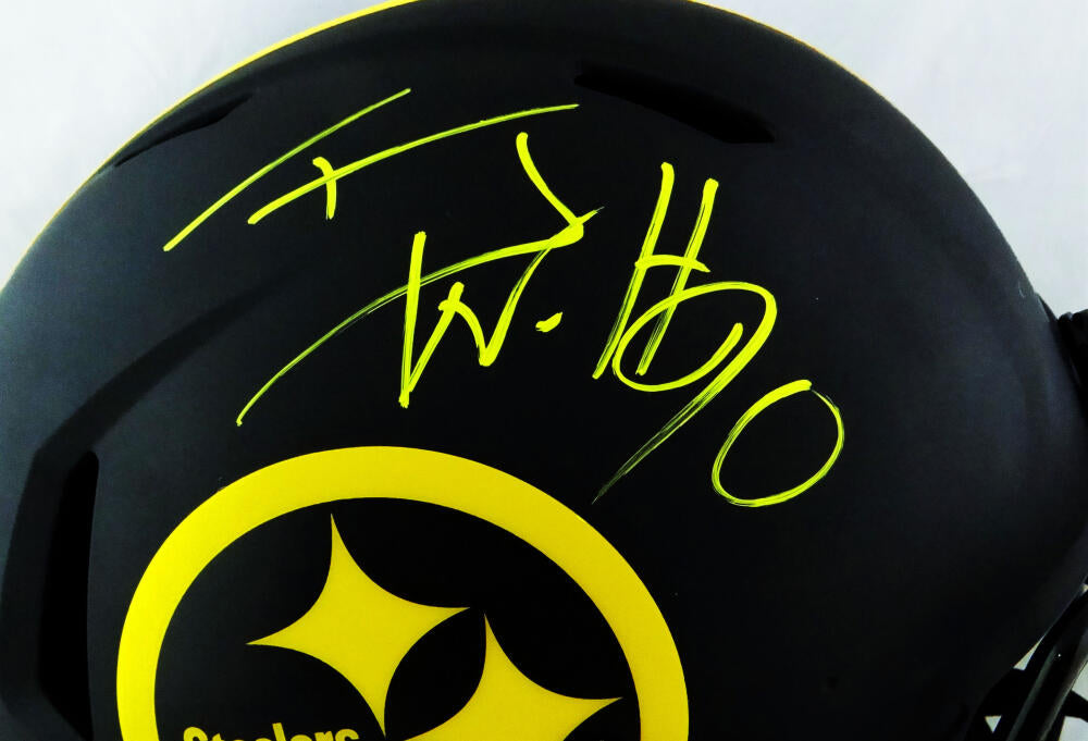 : TJ Watt Autographed Pittsburgh F/S Eclipse Authentic Helmet-  JSA W Auth Yellow : Collectibles & Fine Art